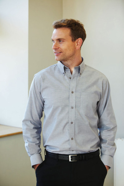 Long Sleeve Cotton/Polyester Oxford Shirt