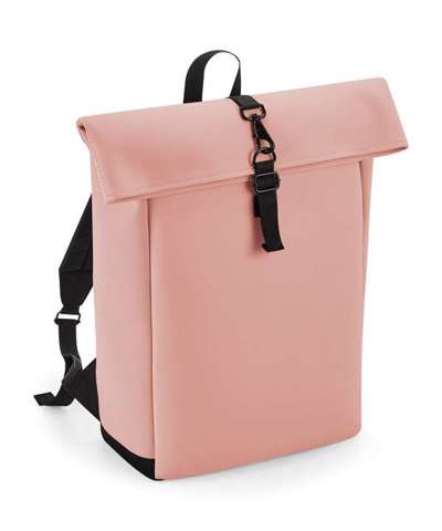 Matte PU Roll Top Backpack