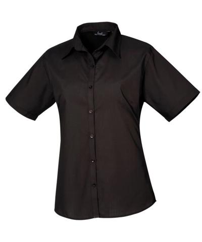 Women's Short Sleeve Poplin Blouse