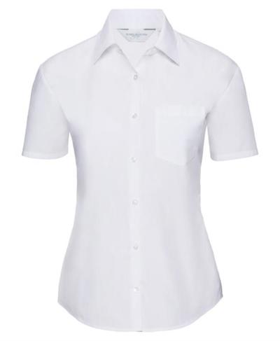 Ladies' Short Sleeve Polycotton Easy Care Poplin Shirt