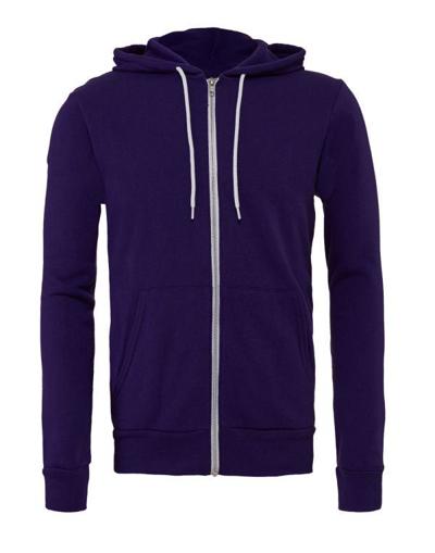 CLEARANCE Unisex Zip Up Polycotton Fleece Hoodie