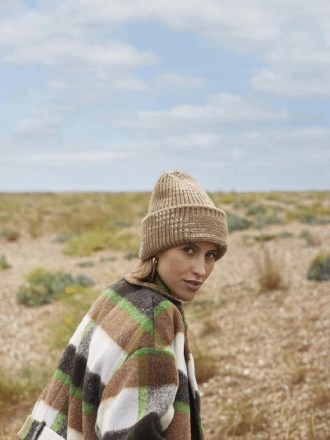 Chunky Knitted Patch Beanie