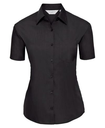 Ladies' Short Sleeve Polycotton Easy Care Poplin Shirt