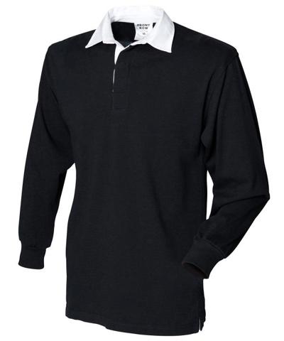 Kids Long Sleeve Plain Rugby Shirt