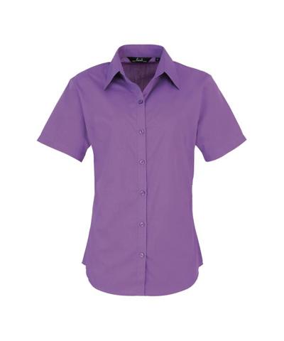 Women's Short Sleeve Poplin Blouse