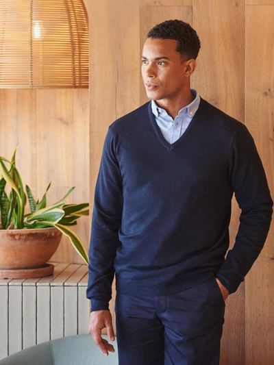 lightweight V neck jumper