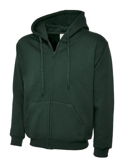 Adults Classic Fill Zip Hooded Sweatshirt