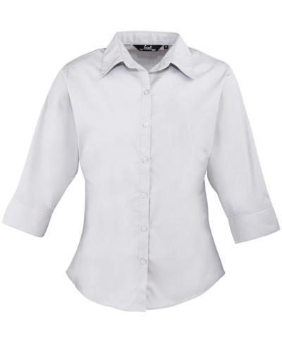Women's ¾ Sleeve Poplin Blouse