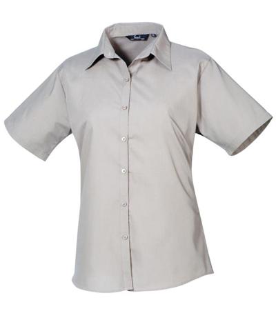 Women's Short Sleeve Poplin Blouse