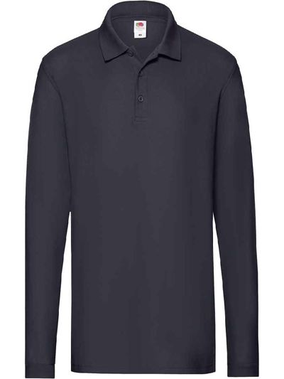 Premium Long Sleeve Cotton Piqué Polo Shirt