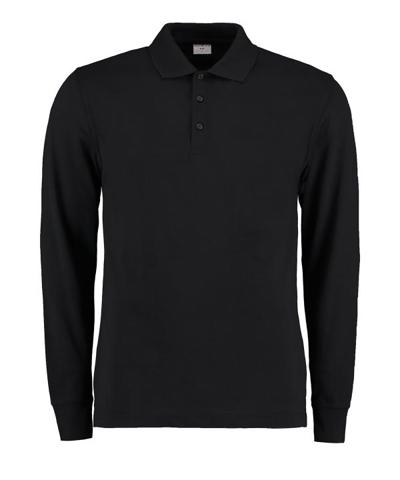 Mens Pique Long Sleeved Polo Shirt