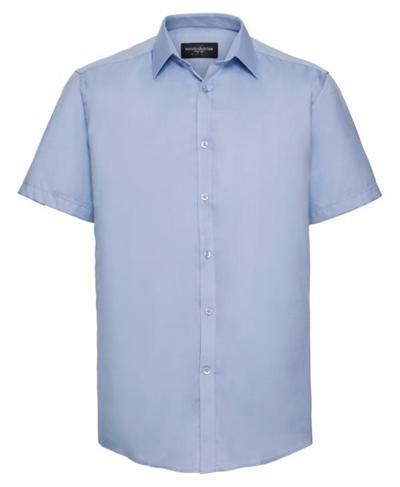 Russell Collection Mens S/S H'bone Shirt