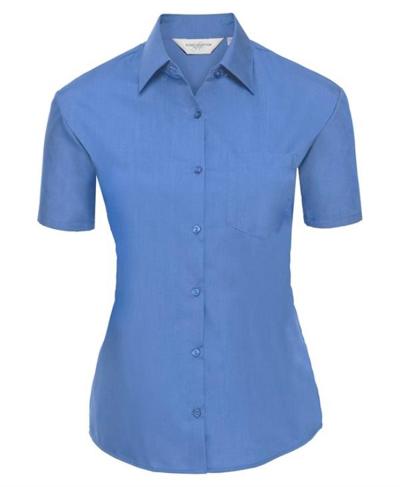 Ladies' Short Sleeve Polycotton Easy Care Poplin Shirt