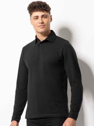 Mens' Long Sleeve Stretch Polo