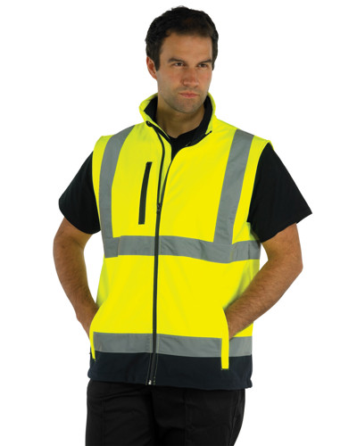 Yoko Hi Vis Softshell Bodywarmer