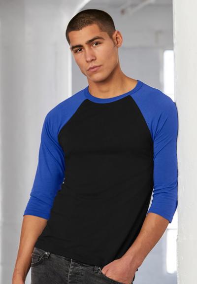 Unisex 3/4 Sleeve Baseball Tee