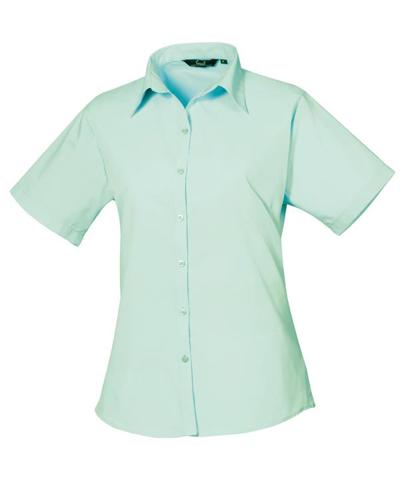 Women's Short Sleeve Poplin Blouse