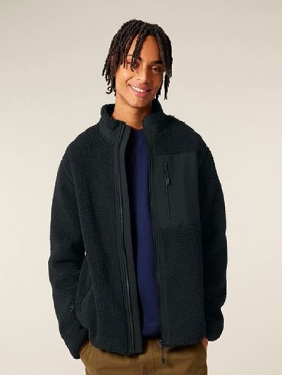 The unisex relaxed fit sherpa jacket