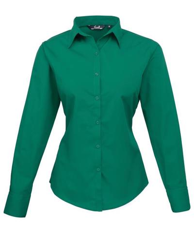 Women's Poplin Long Sleeve Blouse