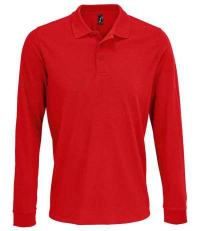 Unisex Prime Long Sleeve Piqué Polo Shirt