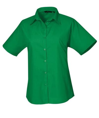Women's Short Sleeve Poplin Blouse