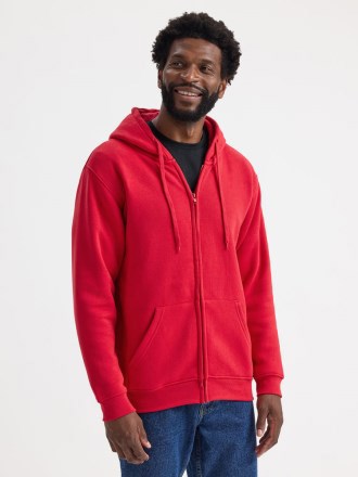 Adults Classic Fill Zip Hooded Sweatshirt