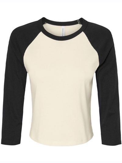 Ladies Micro Rib 3/4 Raglan Baby T-Shirt
