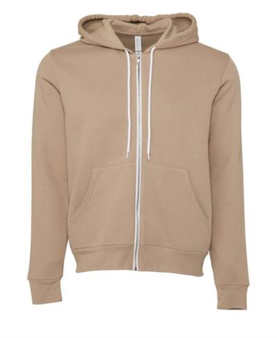 CLEARANCE Unisex Zip Up Polycotton Fleece Hoodie