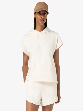 Ladies French Terry Sleeveless Hooded Sweatshirt