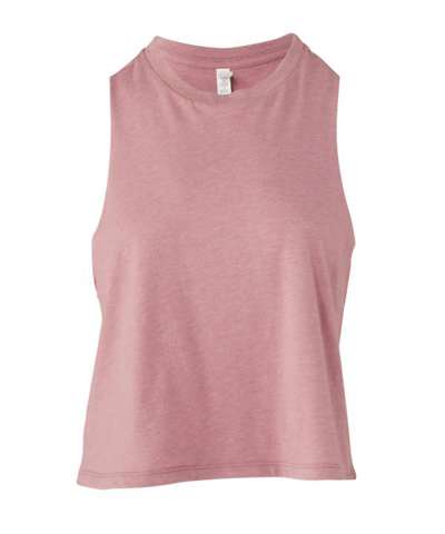 Bella Ladies Racer Back Cropped Tank Top