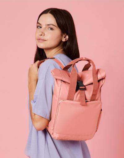 SMALL - Recycled Mini Twin Handle Roll-Top Backpack