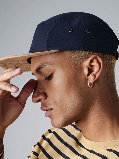 Suede Peak 5 Panel Cap