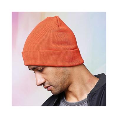 Knitted turn-up beanie