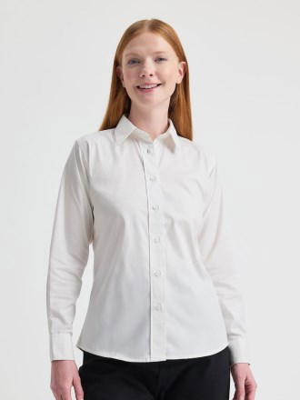 Ladies Pinpoint Oxford Fill Sleeve Shirt