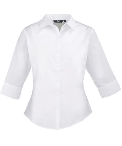 Women's ¾ Sleeve Poplin Blouse