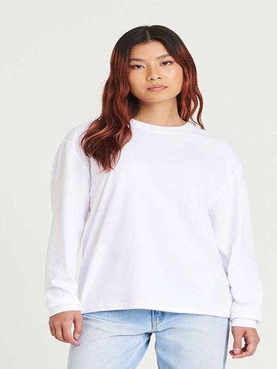 AWDis Unisex Oversize 100 Long Sleeve T Shirt