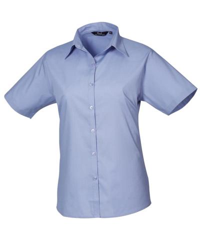 Women's Short Sleeve Poplin Blouse
