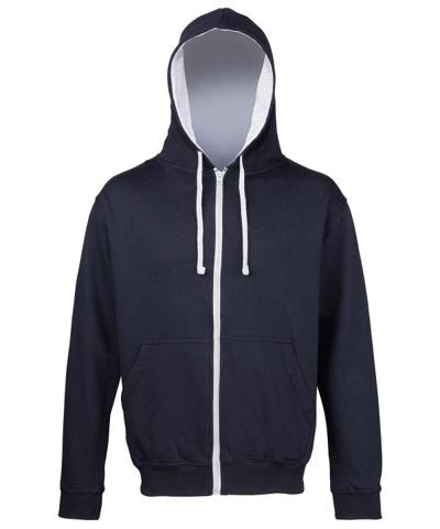 Contrast Zip Hoodie