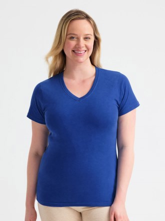 Ladies Classic V Neck T Shirt
