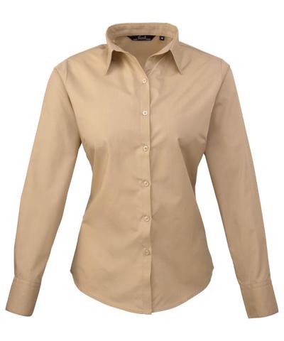 Women's Poplin Long Sleeve Blouse