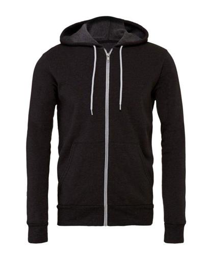 CLEARANCE Unisex Zip Up Polycotton Fleece Hoodie