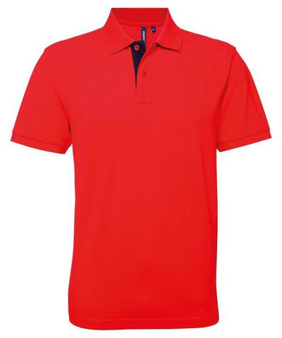 Mens Classic Fit Contrast Polo