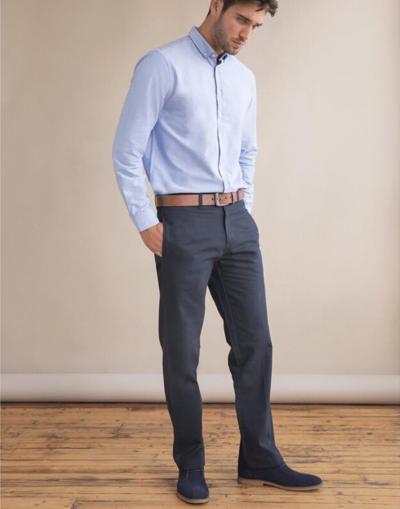 Mens Teflon Coated Flat Front