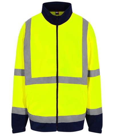 High visibility full zip fleece