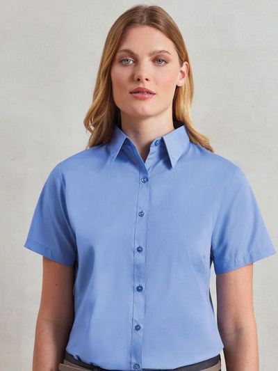 Women's Short Sleeve Poplin Blouse