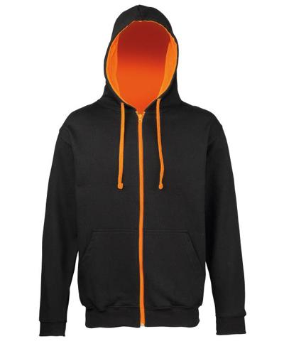 Contrast Zip Hoodie