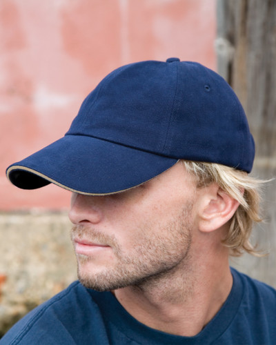 Pro Style Heavy Brushed Cotton Cap With Sandwich Peak
