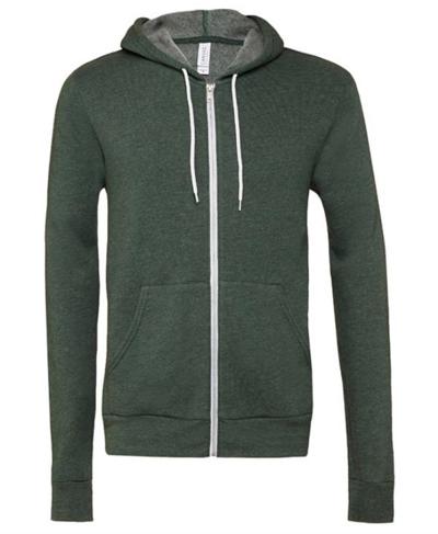 CLEARANCE Unisex Zip Up Polycotton Fleece Hoodie