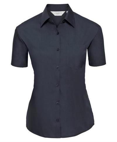 Ladies' Short Sleeve Polycotton Easy Care Poplin Shirt