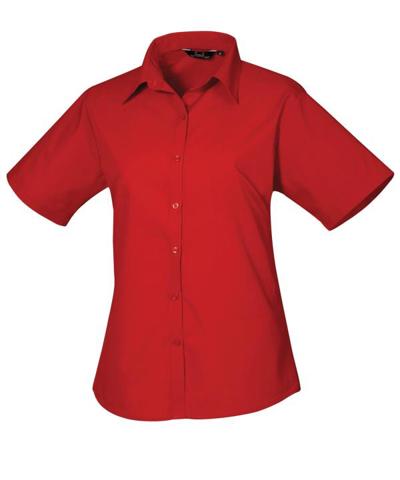 Women's Short Sleeve Poplin Blouse